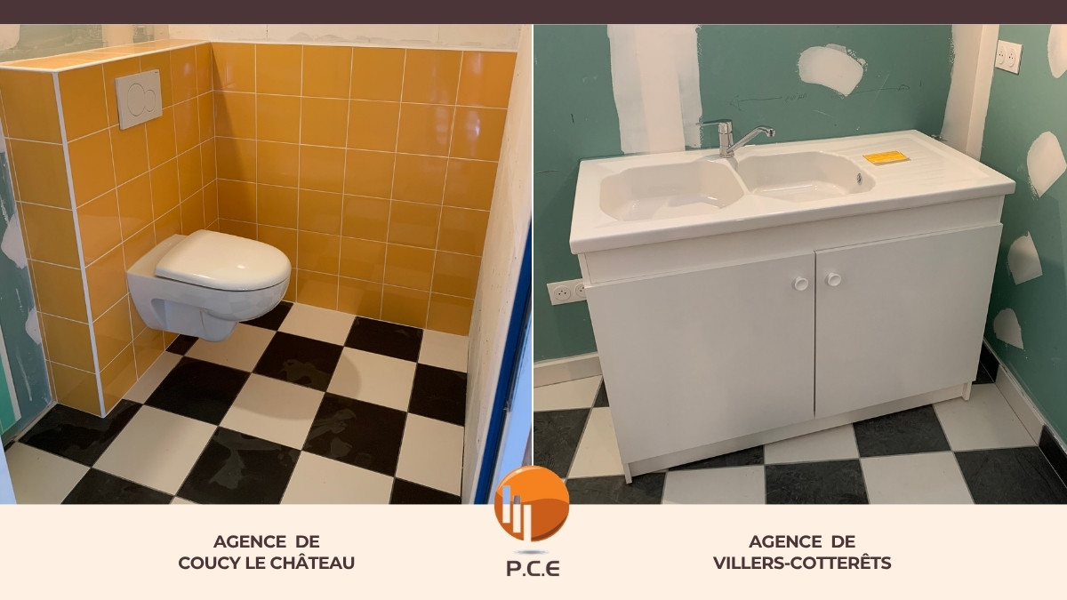 Création d’une salle de bain avec WC suspendu - PCE